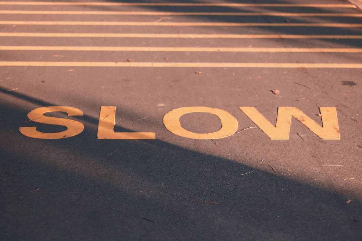 Slow Down Danger Sign